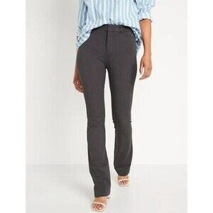 Old Navy Women's High-Rise Pixie Flare Pants Size 16, Dark Heather Gray